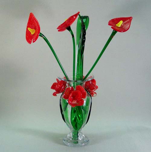Murano Art Glass Collections from MuranoArtGlass.us - Art Glass Flowers 9001